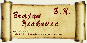 Brajan Mioković vizit kartica